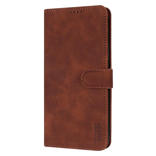 For iPhone 17e / 16e AZNS Skin Feel Calf Texture Flip Leather Phone Case(Brown)