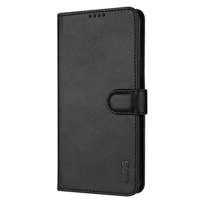 For iPhone 17e / 16e AZNS Skin Feel Calf Texture Flip Leather Phone Case(Black)