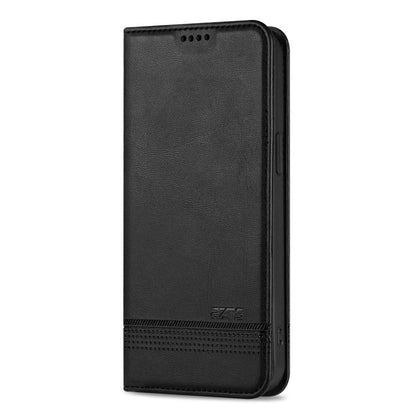 For iPhone 17e / 16e AZNS Magnetic Calf Texture Flip Leather Phone Case(Black)