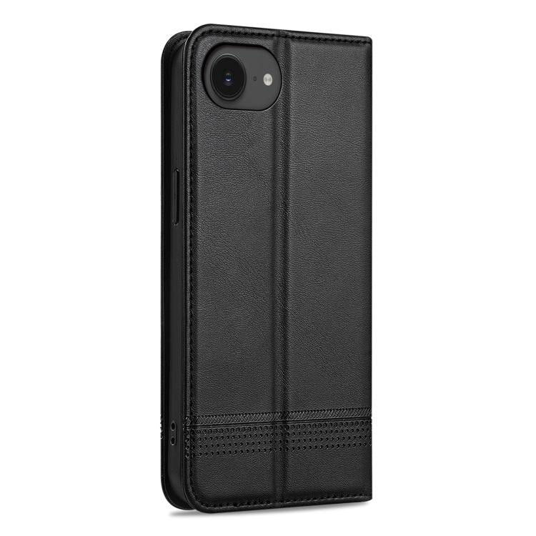 For iPhone 17e / 16e AZNS Magnetic Calf Texture Flip Leather Phone Case(Black)