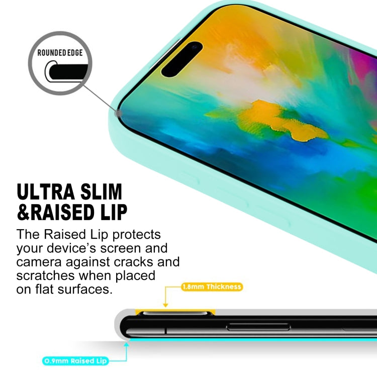 Pour iPhone 16 Pro Max GOOSPERY SOFT FEELING Coque Souple en TPU Liquide (Vert Menthe)