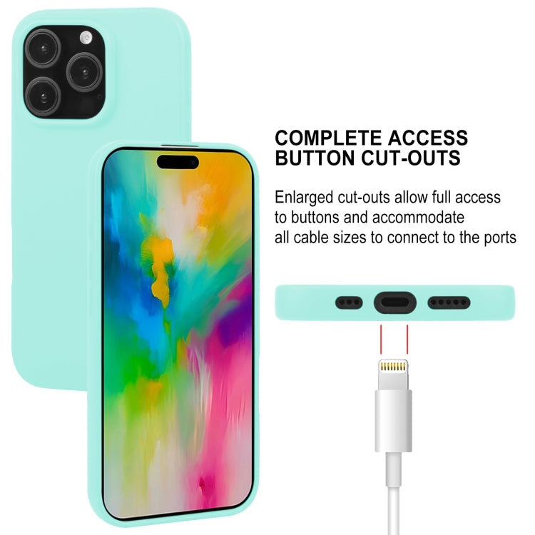 Pour iPhone 16 Pro Max GOOSPERY SOFT FEELING Coque Souple en TPU Liquide (Vert Menthe)
