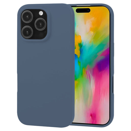 For iPhone 16 Pro Max GOOSPERY SOFT FEELING Liquid TPU Soft Phone Case(Dark Blue)