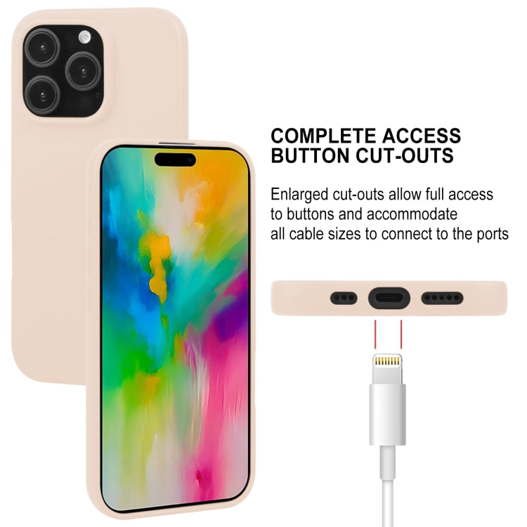 Pour iPhone 16 Pro Étui de téléphone souple en TPU liquide GOOSPERY SOFT FEELING (Abricot)