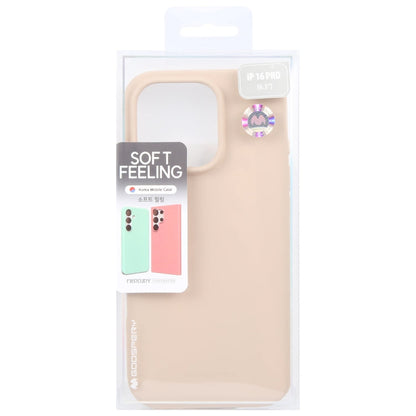 Pour iPhone 16 Pro Étui de téléphone souple en TPU liquide GOOSPERY SOFT FEELING (Abricot)