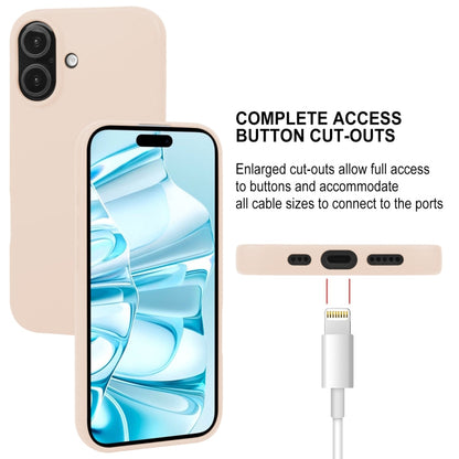 For iPhone 16 Plus GOOSPERY SOFT FEELING Liquid TPU Soft Phone Case(Apricot)