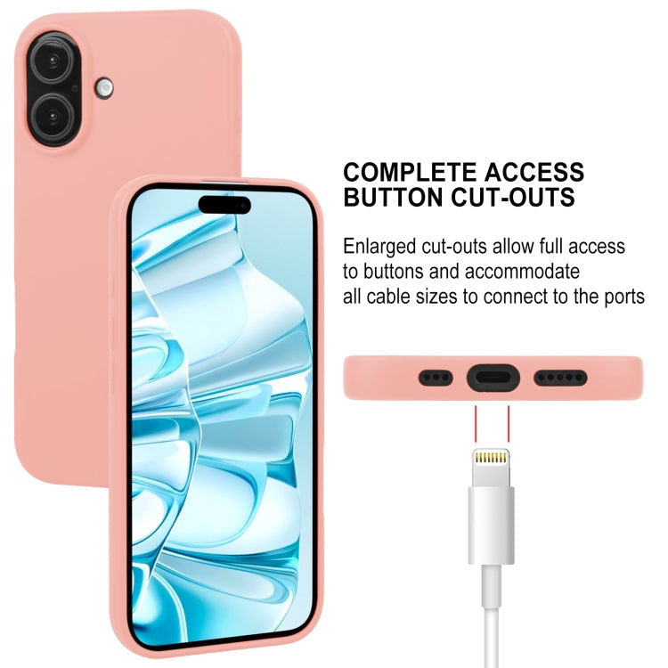 For iPhone 16 Plus GOOSPERY SOFT FEELING Liquid TPU Soft Phone Case(Pink)