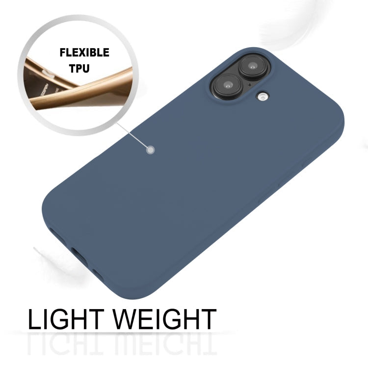 For iPhone 16 Plus GOOSPERY SOFT FEELING Liquid TPU Soft Phone Case(Dark Blue)
