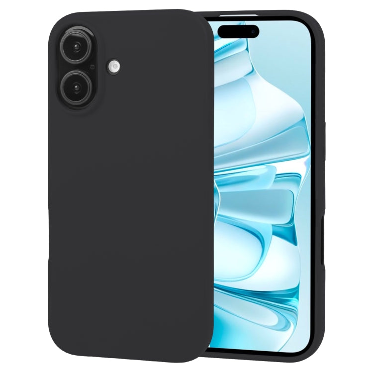 For iPhone 16 GOOSPERY SOFT FEELING Liquid TPU Soft Phone Case(Black)