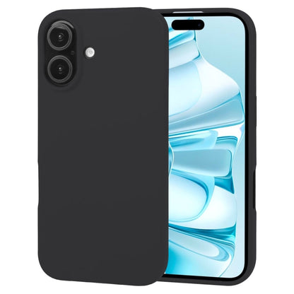 For iPhone 16 GOOSPERY SOFT FEELING Liquid TPU Soft Phone Case(Black)
