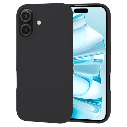 For iPhone 16 GOOSPERY SOFT FEELING Liquid TPU Soft Phone Case(Black)