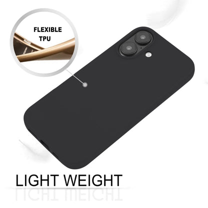 For iPhone 16 GOOSPERY SOFT FEELING Liquid TPU Soft Phone Case(Black)