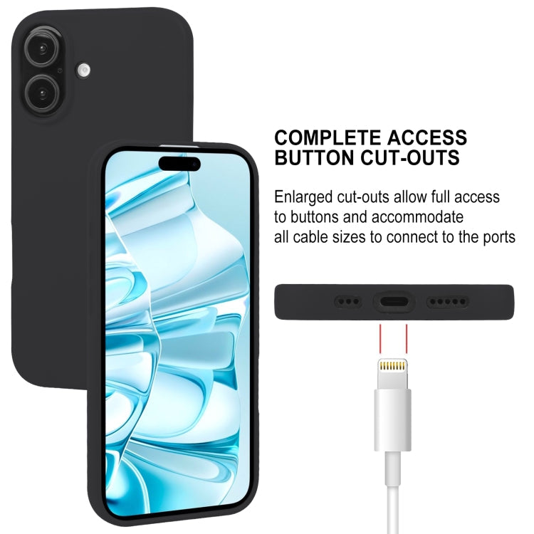 For iPhone 16 GOOSPERY SOFT FEELING Liquid TPU Soft Phone Case(Black)