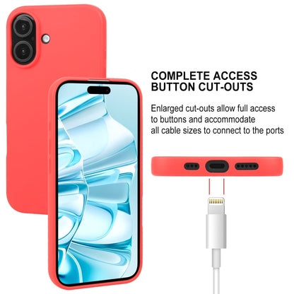 For iPhone 16 GOOSPERY SOFT FEELING Liquid TPU Soft Phone Case(Red)