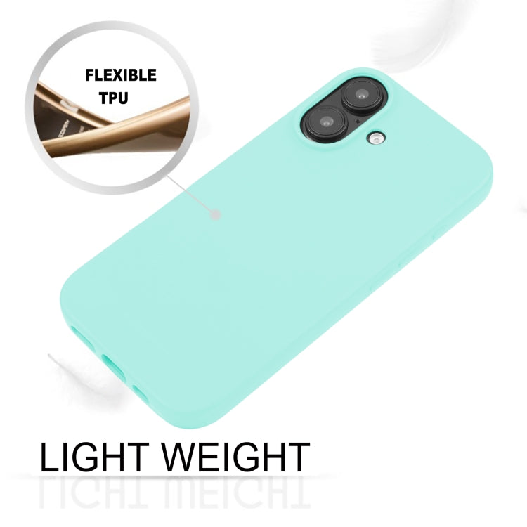 For iPhone 16 GOOSPERY SOFT FEELING Liquid TPU Soft Phone Case(Mint Green)