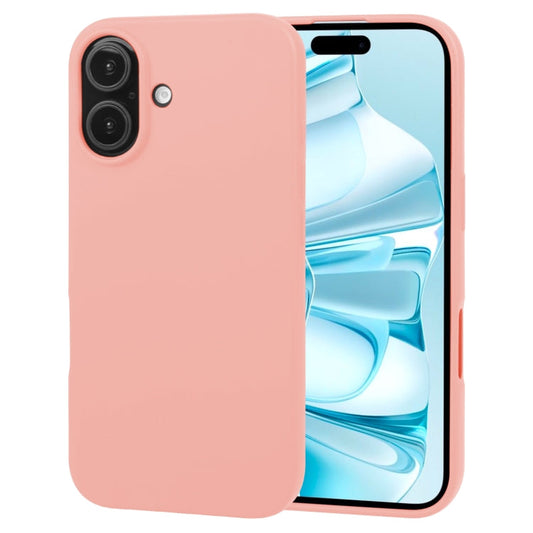 For iPhone 16 GOOSPERY SOFT FEELING Liquid TPU Soft Phone Case(Pink)