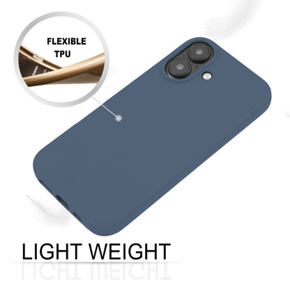 For iPhone 16 GOOSPERY SOFT FEELING Liquid TPU Soft Phone Case(Dark Blue)