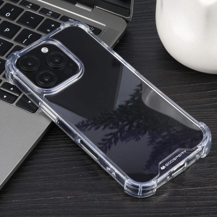 Pour iPhone 16 Pro Max MERCURY GOOSPERY SUPER Coque de téléphone en TPU antichoc à quatre coins (transparent)