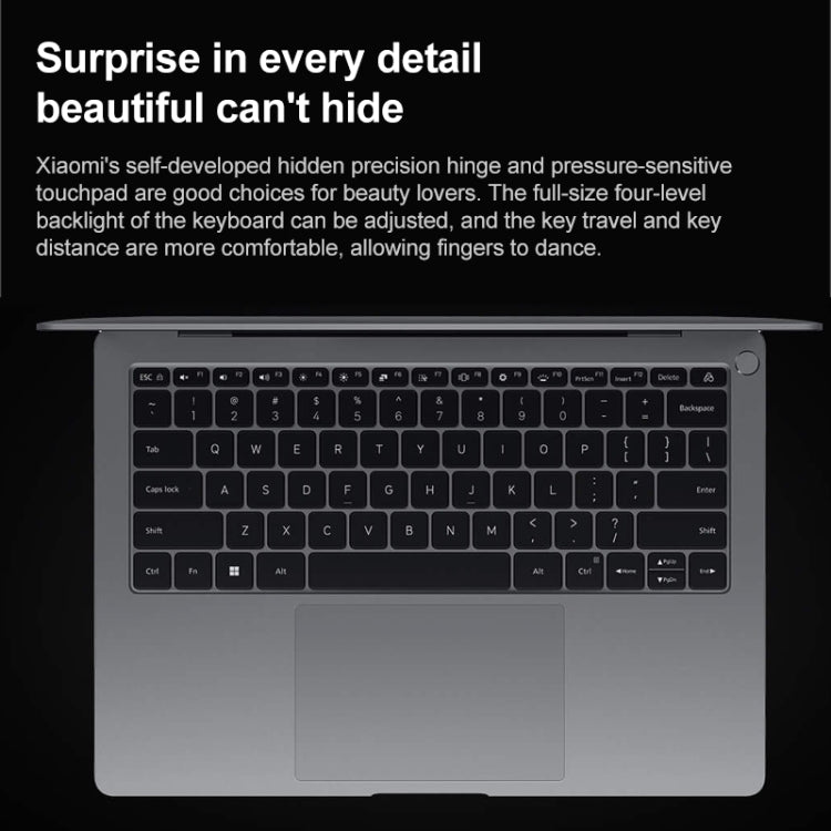 Xiaomi Book Pro 14 inch Laptop, 16GB+512GB, Windows 11 Home Chinese Version, AMD Ryzen 7 6800H Octa Core(Grey)