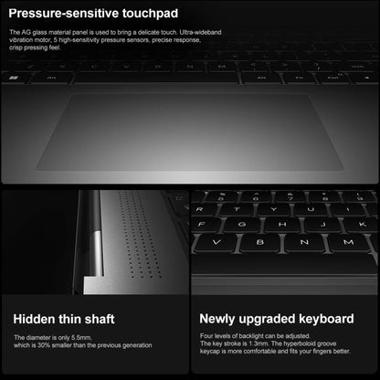 Xiaomi Book Pro 16 2022 Laptop, 16GB+512GB, 16 inch Touch Screen Windows 11 Home Chinese Version, Intel 12th Gen Core i7-1260P RTX2050 Discrete Graphics(Grey)