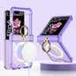 For Samsung Galaxy Z Flip6 / Flip7 FE GKK MagSafe Airbag Hinge Shockproof Phone Case with Ring Holder(Purple)