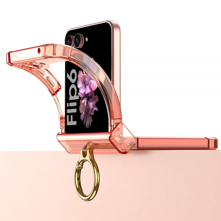 For Samsung Galaxy Z Flip6 / Flip7 FE GKK MagSafe Airbag Hinge Shockproof Phone Case with Ring Holder(Purple)