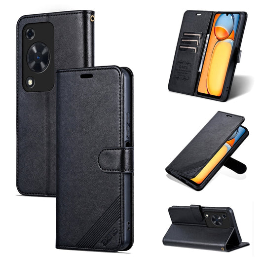 For Huawei Enjoy 70 AZNS Sheepskin Texture Flip Leather Phone Case(Black)