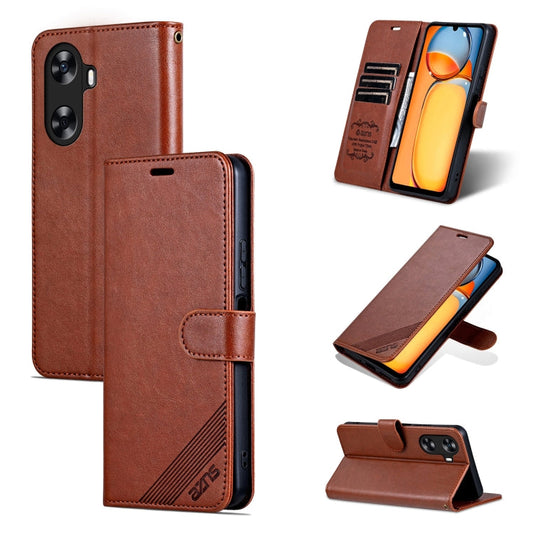 For Huawei Enjoy 70z AZNS Sheepskin Texture Flip Leather Phone Case(Brown)