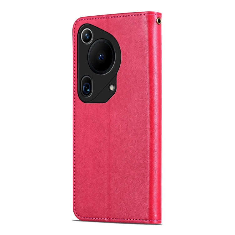 Pour la coque de téléphone en cuir à rabat texturé en peau de mouton AZNS Huawei Pura 70 Ultra (rouge)