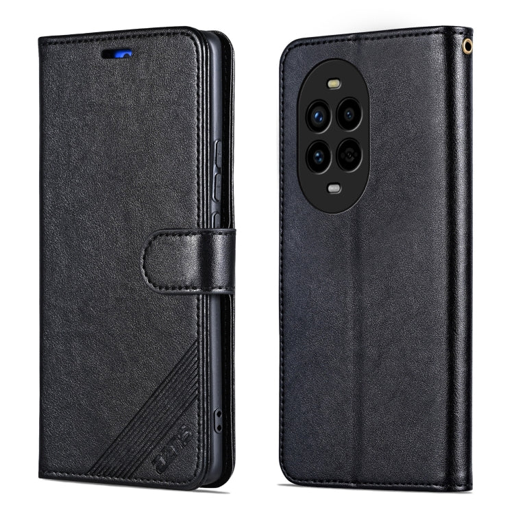 For Huawei nova13 Pro AZNS Sheepskin Texture Flip Leather Phone Case(Black)