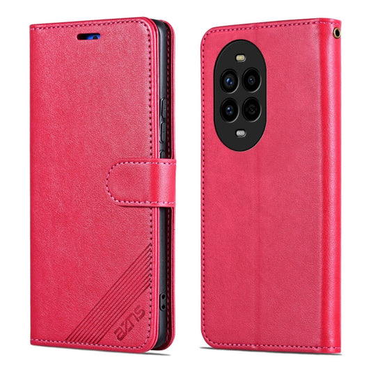 Pour Huawei nova13 Pro AZNS Étui portefeuille en cuir texturé en peau de mouton (rouge)