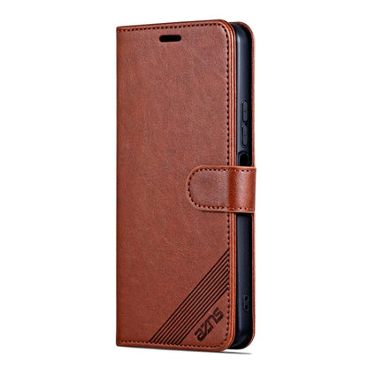 For Huawei Mate 70 AZNS Sheepskin Texture Flip Leather Phone Case(Brown)