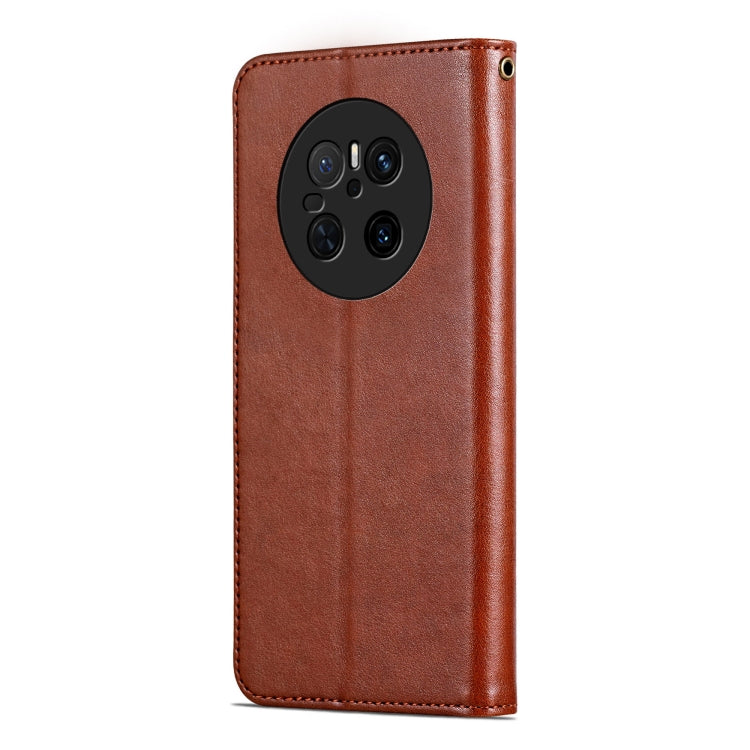 For Huawei Mate 70 AZNS Sheepskin Texture Flip Leather Phone Case(Brown)