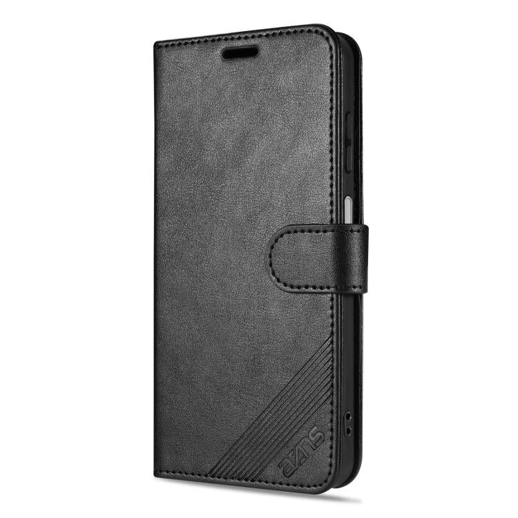 For Huawei nova 14 Pro 5G AZNS Sheepskin Texture Flip Leather Phone Case(Black)