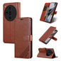 For OPPO Find X7 Ultra AZNS Sheepskin Texture Flip Leather Phone Case(Brown)