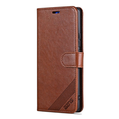 For OPPO Find X7 Ultra AZNS Sheepskin Texture Flip Leather Phone Case(Brown)