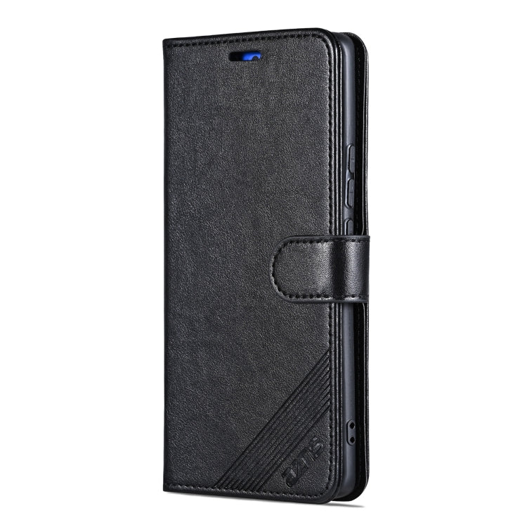 For OPPO Find X7 Ultra AZNS Sheepskin Texture Flip Leather Phone Case(Black)