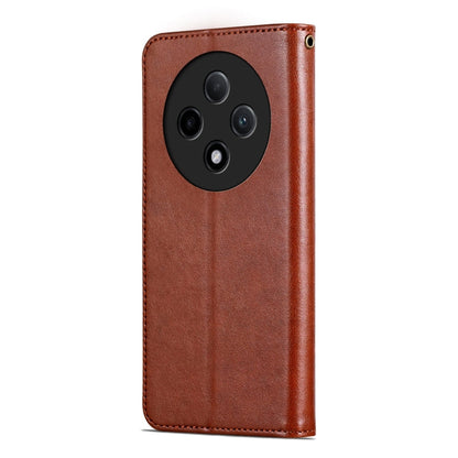 For OPPO A3 Pro 5G AZNS Sheepskin Texture Flip Leather Phone Case(Brown)