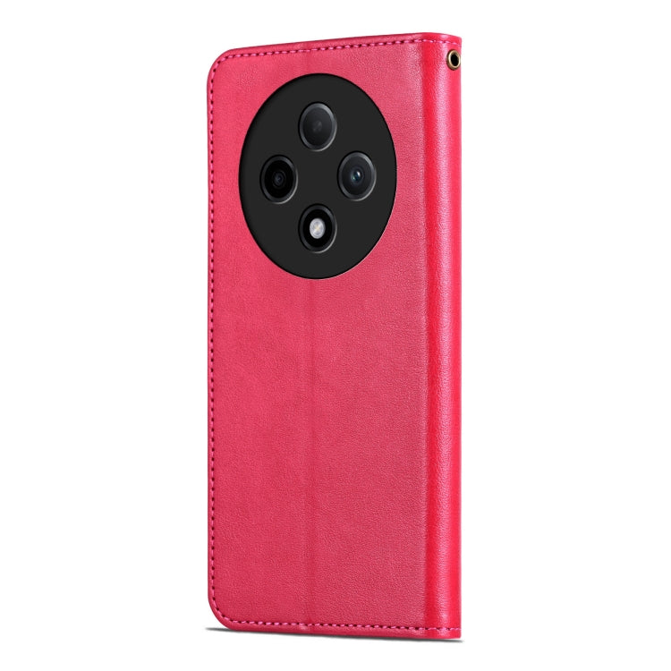For OPPO A3 Pro 5G AZNS Sheepskin Texture Flip Leather Phone Case(Red)