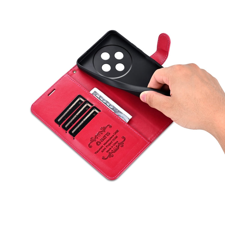 For OPPO A3 Pro 5G AZNS Sheepskin Texture Flip Leather Phone Case(Red)
