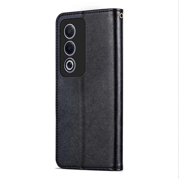 For OPPO A3 Energy / A3x 5G AZNS Sheepskin Texture Flip Leather Phone Case(Black)