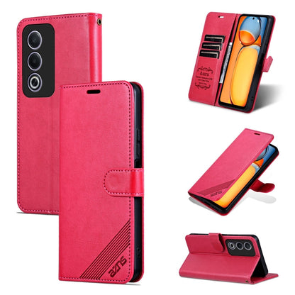 For OPPO A3 Energy / A3x 5G AZNS Sheepskin Texture Flip Leather Phone Case(Red)