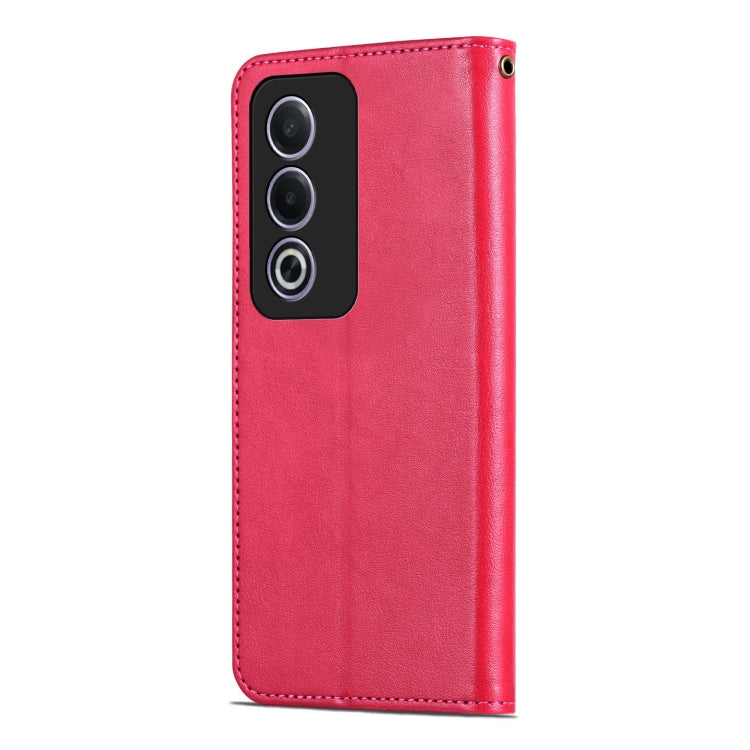 For OPPO A3 Energy / A3x 5G AZNS Sheepskin Texture Flip Leather Phone Case(Red)