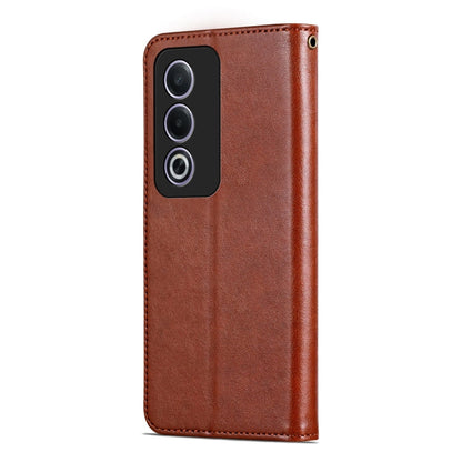 For OPPO A3 Pro 5G Global AZNS Sheepskin Texture Flip Leather Phone Case(Brown)