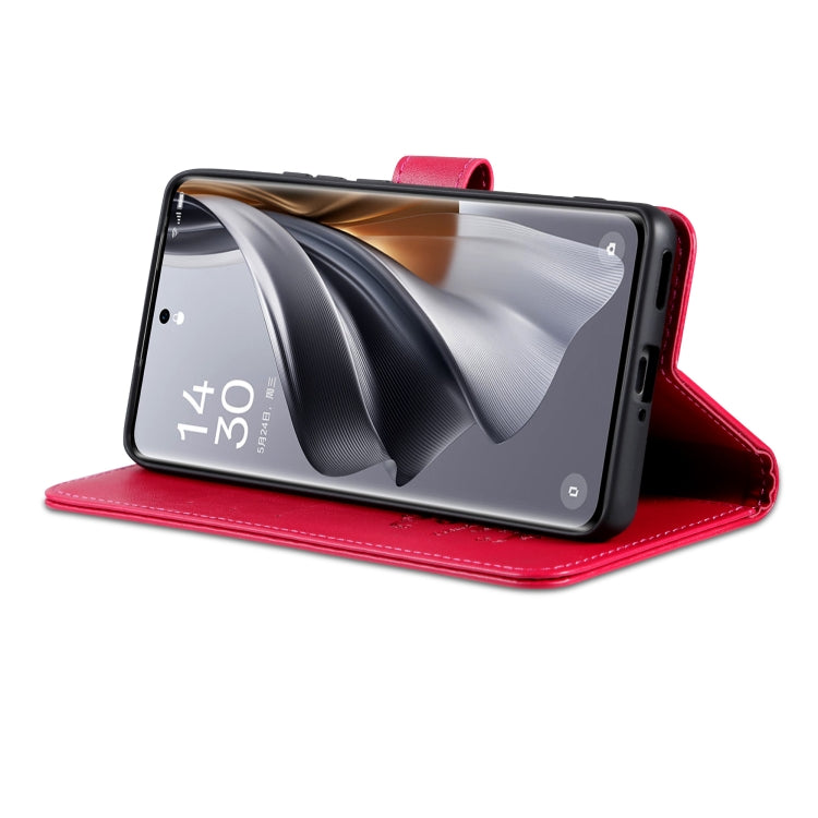 For OPPO Find X8 AZNS Sheepskin Texture Flip Leather Phone Case(Red)