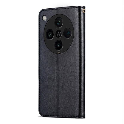 For OPPO Find X8 Pro AZNS Sheepskin Texture Flip Leather Phone Case(Black)