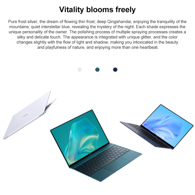 HUAWEI MateBook X Laptop, 16GB+512GB, 13 inch Touch Screen Windows 11 Home Chinese Version, Intel 11th Gen Core i7-1160G7 Integrated Graphics(Green)
