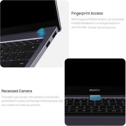 HUAWEI MateBook 14 Laptop, 16GB+512GB, 14 inch Touch Screen Windows 11 Home Chinese Version, Intel 12th Gen Core i5-1240P Integrated Graphics(Grey)