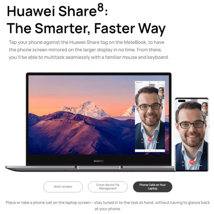 HUAWEI MateBook B3-430 Laptop, 16GB+512GB, 14 inch Windows 11 Home Chinese Version, Intel 12th Gen Core i7-1260P Integrated Graphics(Dark Grey)