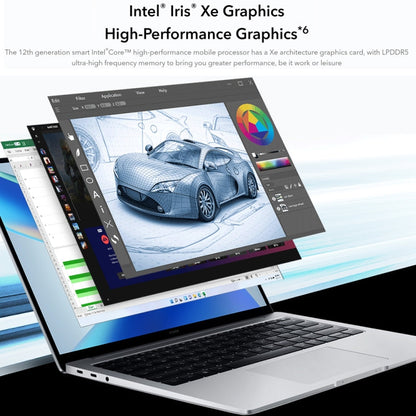 HONOR MagicBook 14 2022 Laptop, 16GB+512GB, 14 inch Windows 11 Home Chinese Version, Intel 12th Gen Core i5-12500H MX550 Discrete Graphics(Grey)
